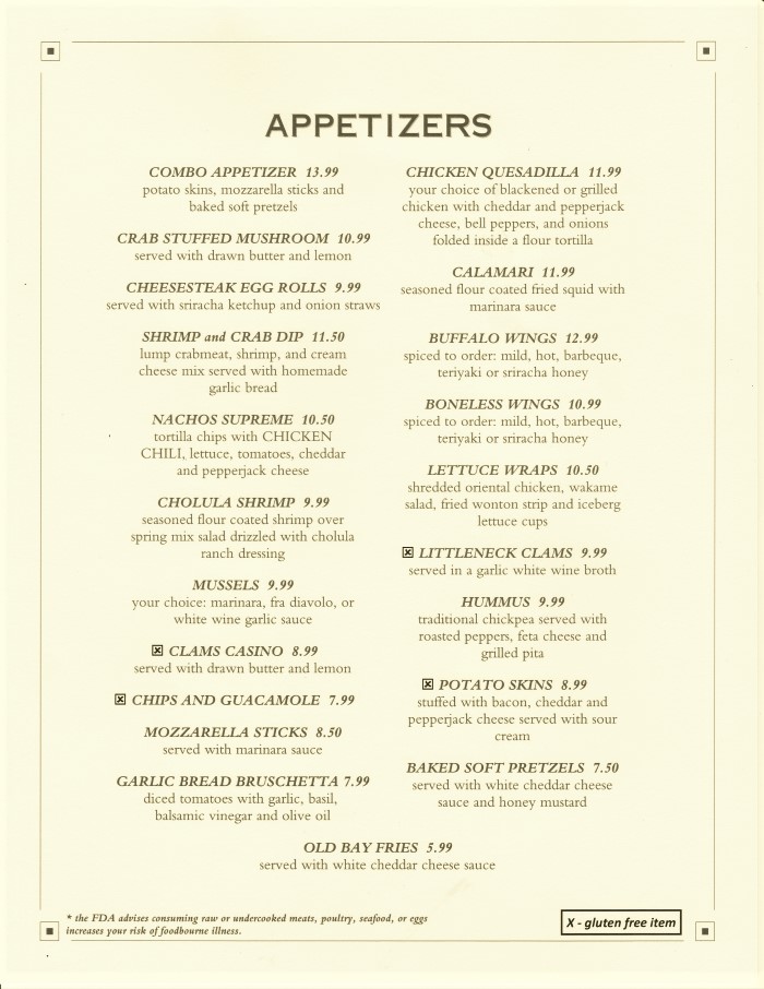 friends menu